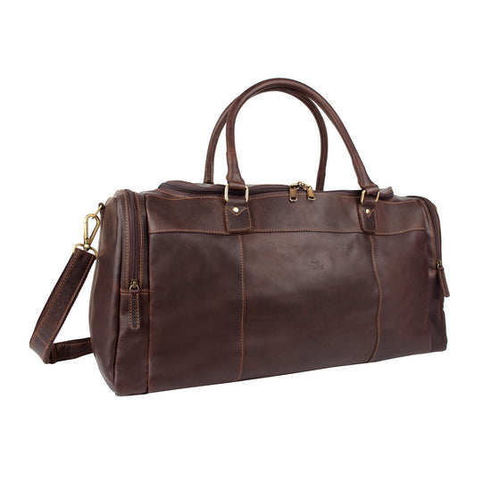 The Monte Weekendbag i Skinn Brun