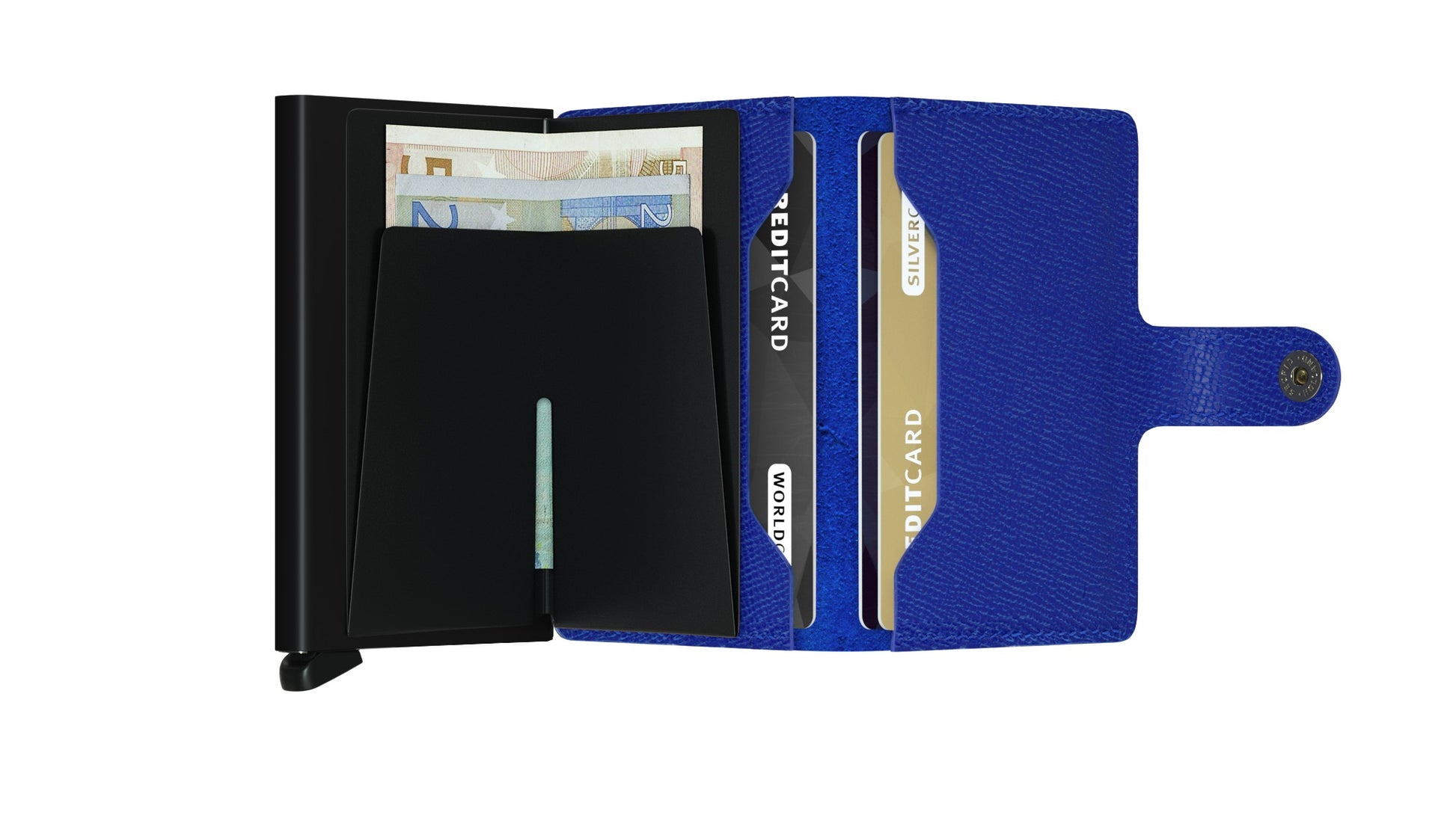 Secrid Miniwallet Crisple Blue Black Skinnplånbok