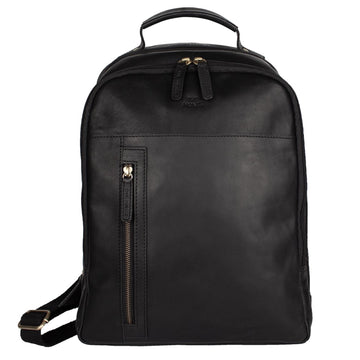 The Monte Datorryggsäck i Skinn Svart