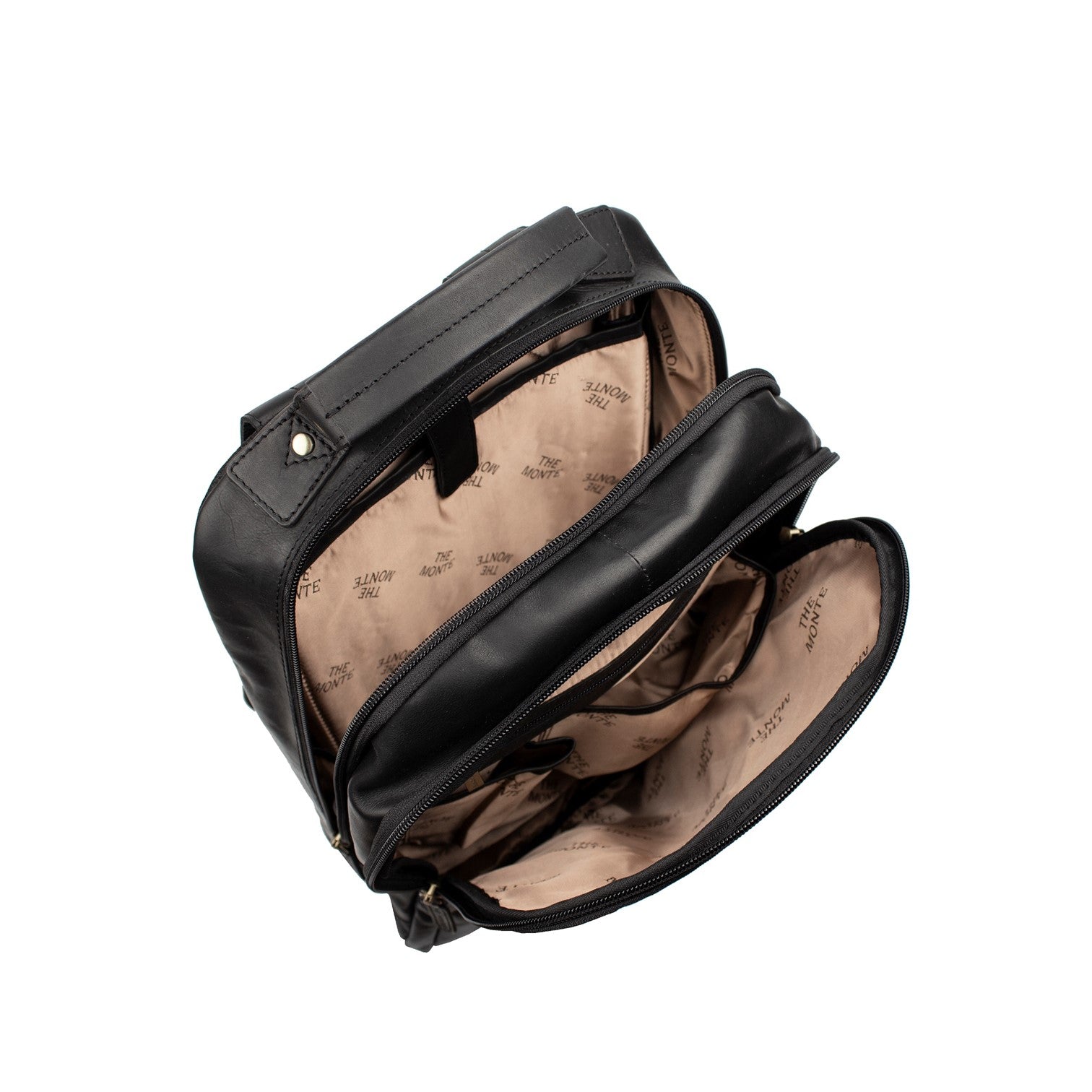 The Monte Datorryggsäck i Skinn Svart