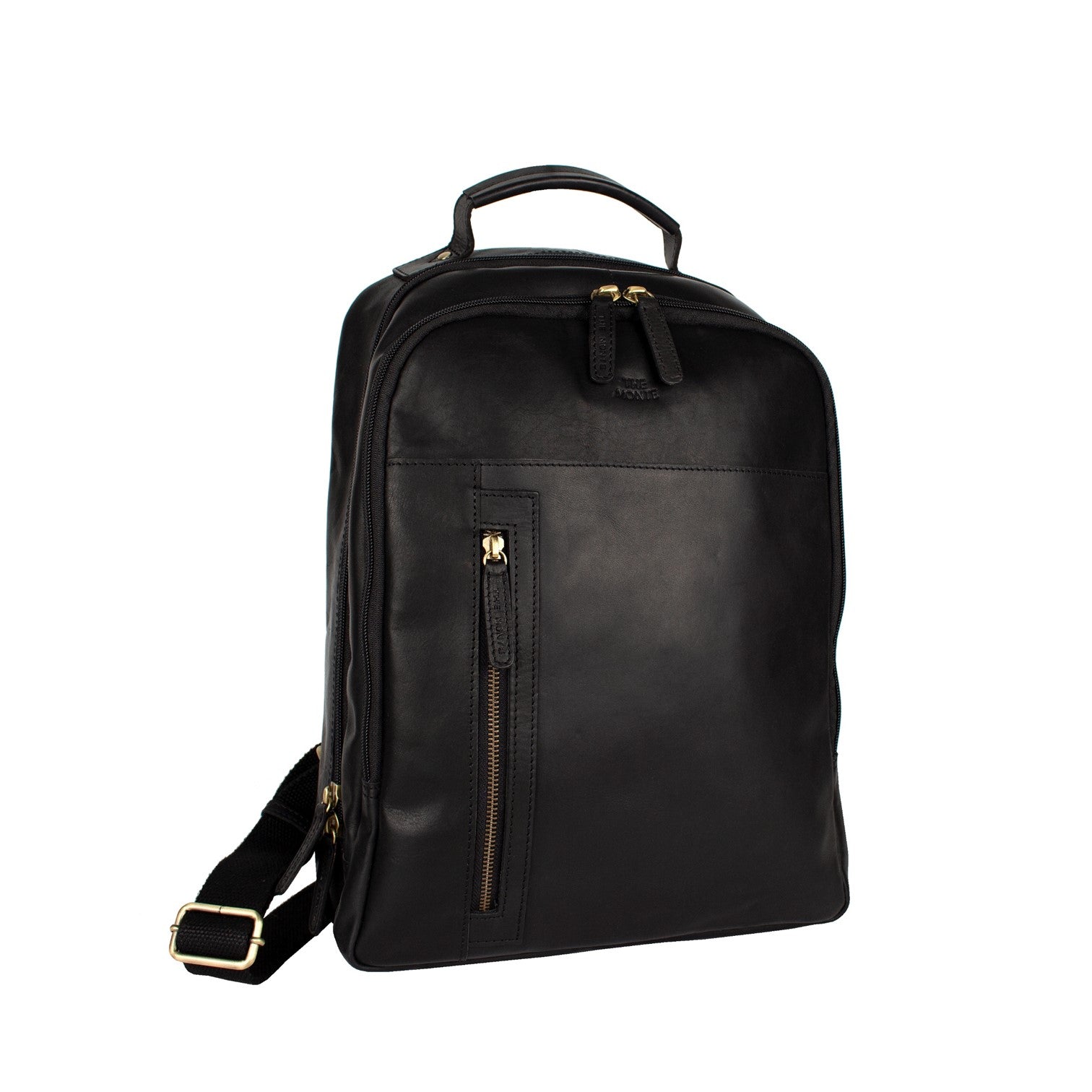 The Monte Datorryggsäck i Skinn Svart