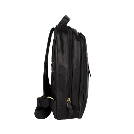 The Monte Datorryggsäck i Skinn Svart