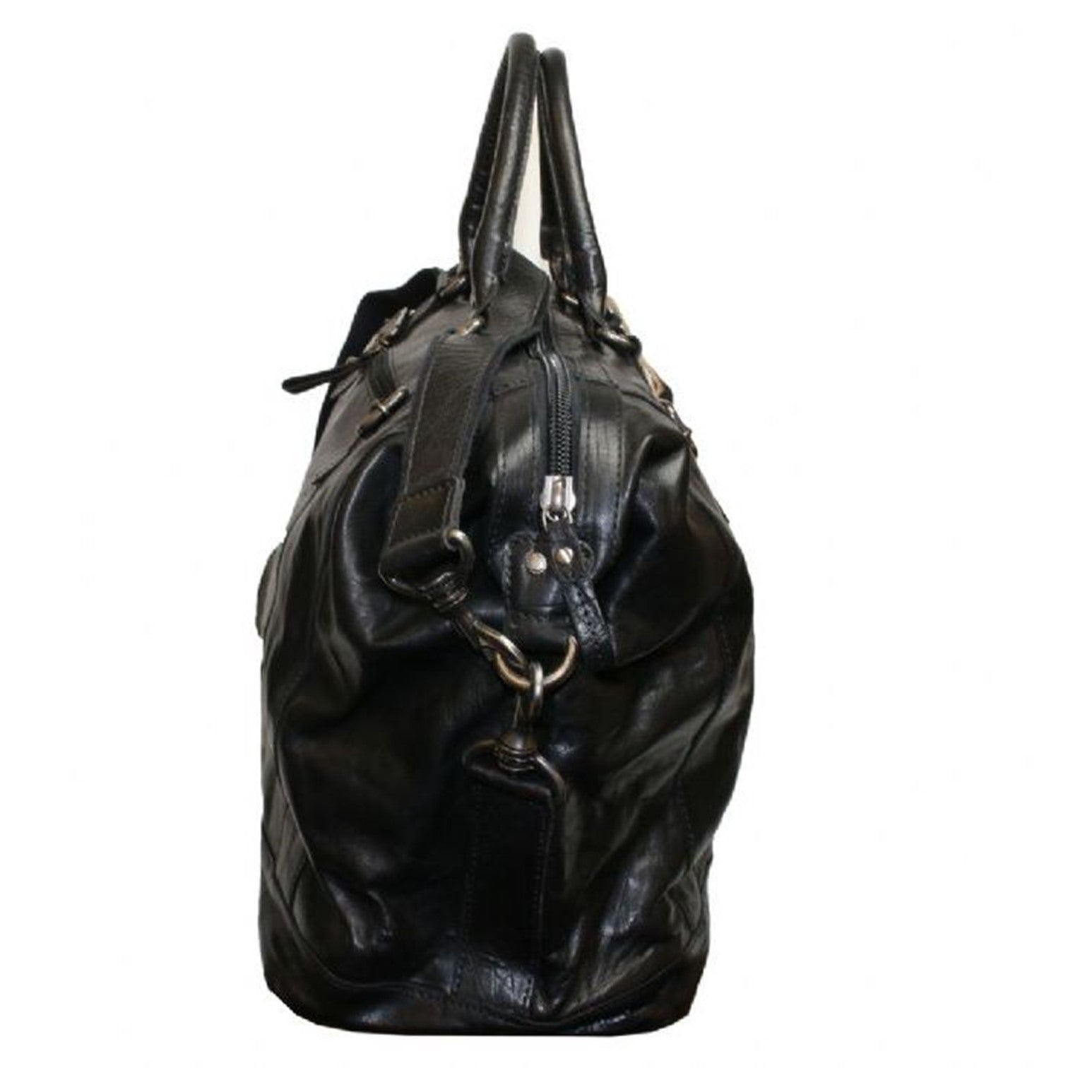 Spikes & Sparrow Cowboy Weekendbag i Skinn Svart