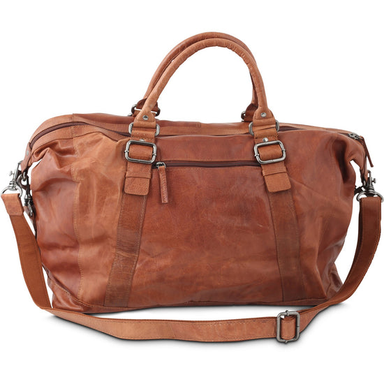 Spikes & Sparrow Cowboy Weekendbag i Skinn Brandy