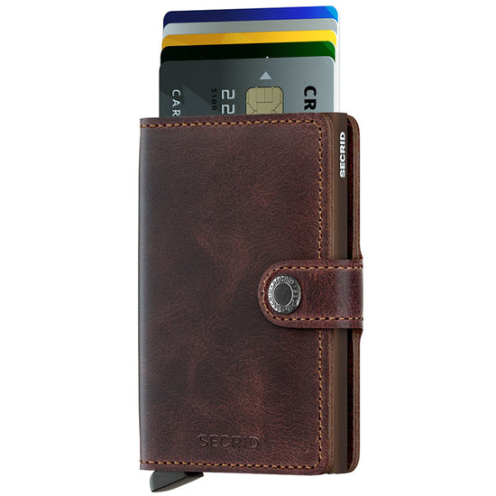 Secrid Miniwallet Skinnplånbok Vintage Choklad