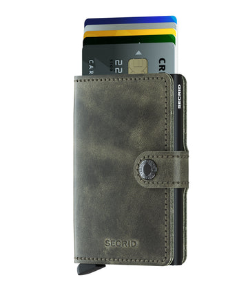 Secrid Miniwallet Vintage Olive Black Skinnplånbok