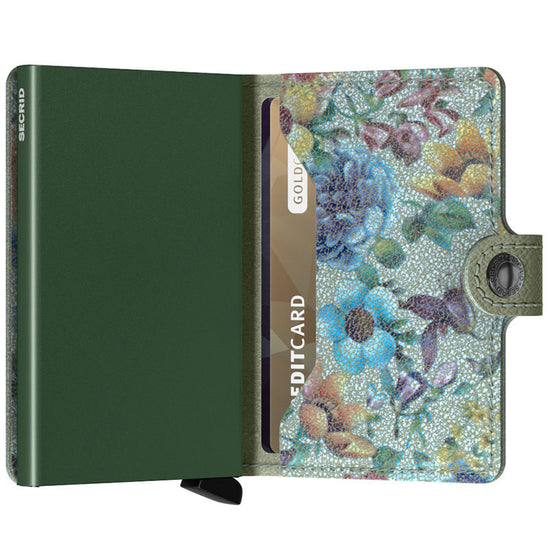 Secrid Miniwallet Crisple Pistachio Floral Skinnplånbok