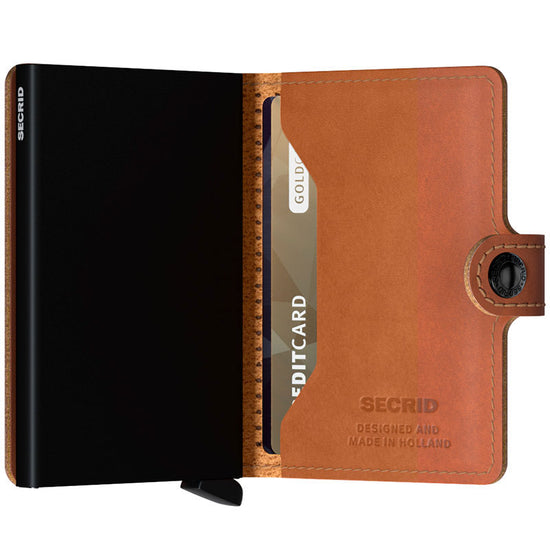 Secrid Miniwallet Perforated Cognac Skinnplånbok