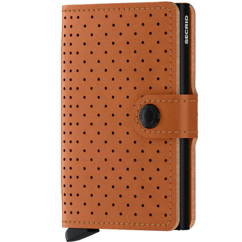 Secrid Miniwallet Perforated Cognac Skinnplånbok