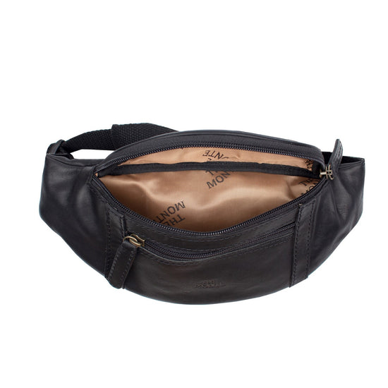 The Monte Vintage Bum bag i Skinn Svart