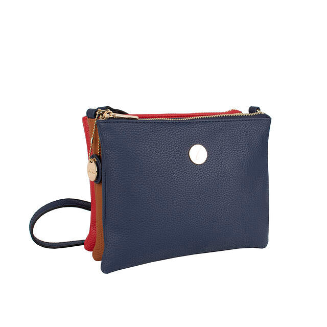 Lycke Christiania Axelremsväska Blå/Cognac/Röd