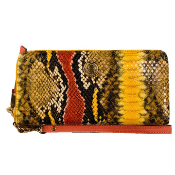 Ulrika Snake Plånbok Stor Gul