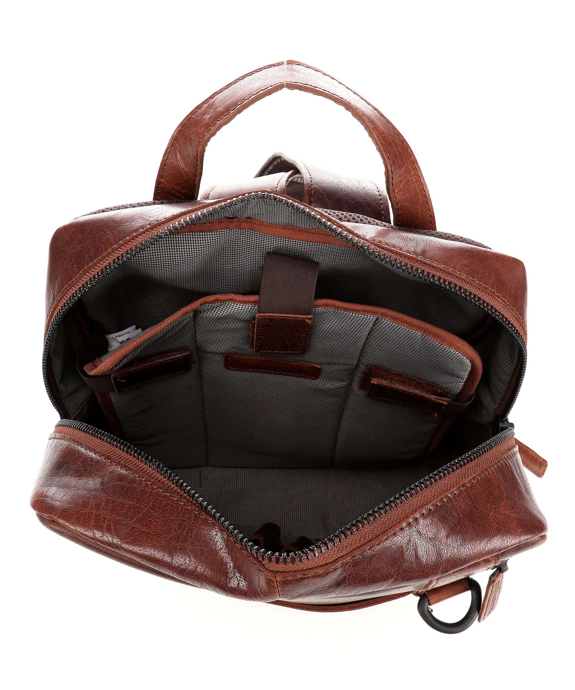 Spikes & Sparrow Ryggsäck i Skinn Brandy