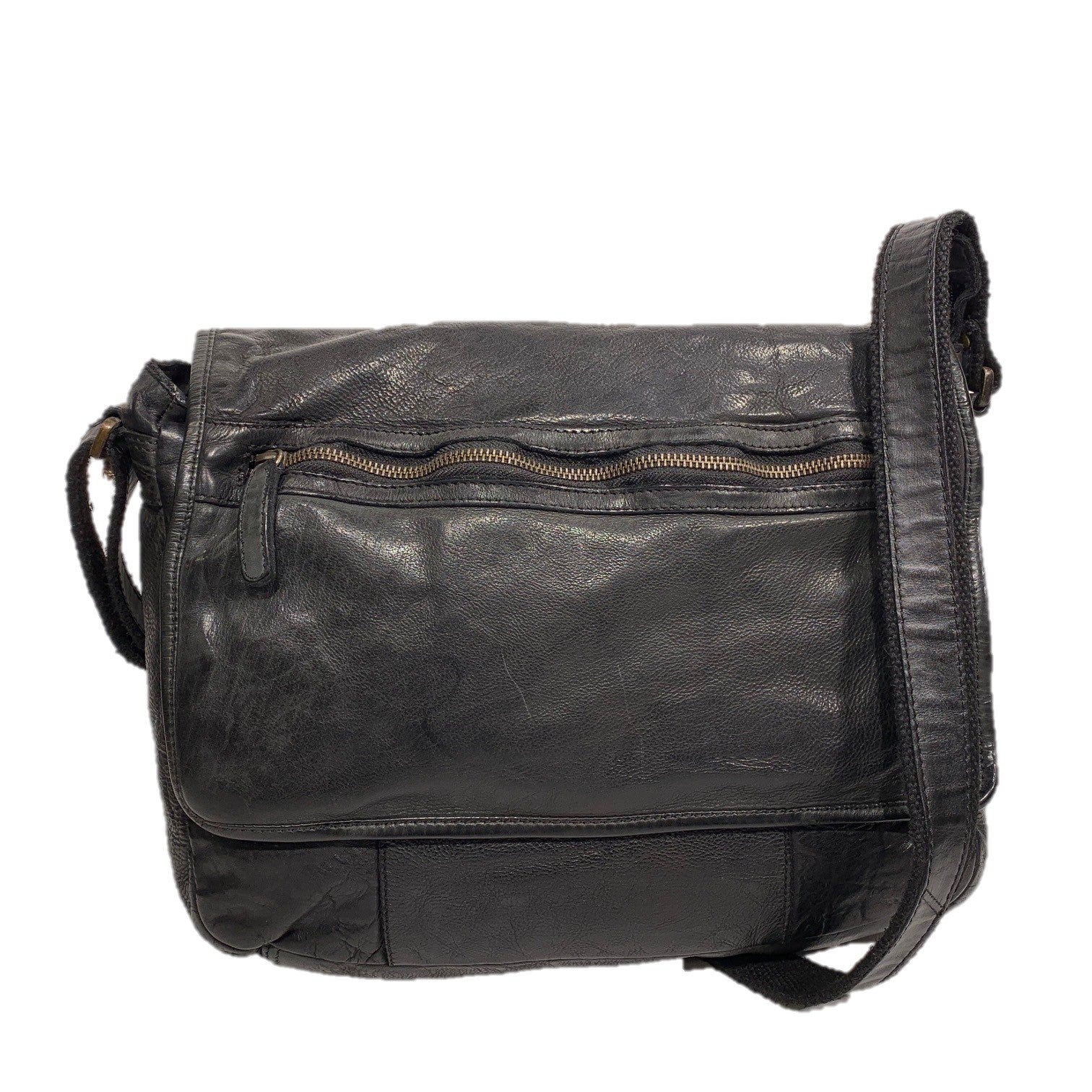 The Monte Ragnar Klaffväska i Skinn Svart