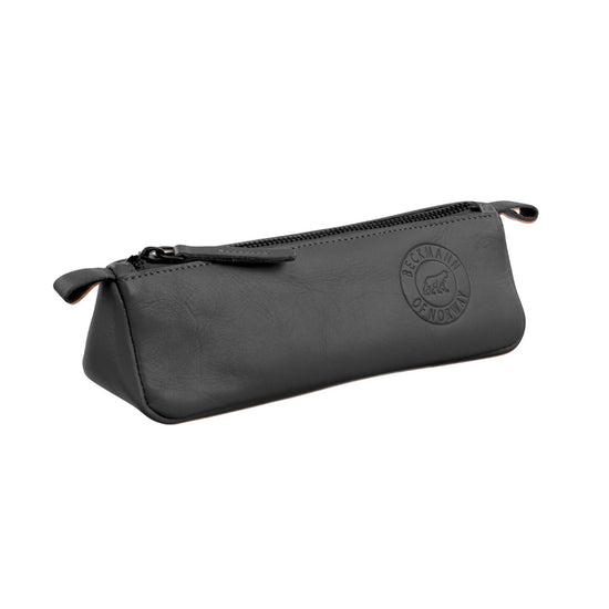 Beckmann Triangulär Pennfodral i Skinn Svart