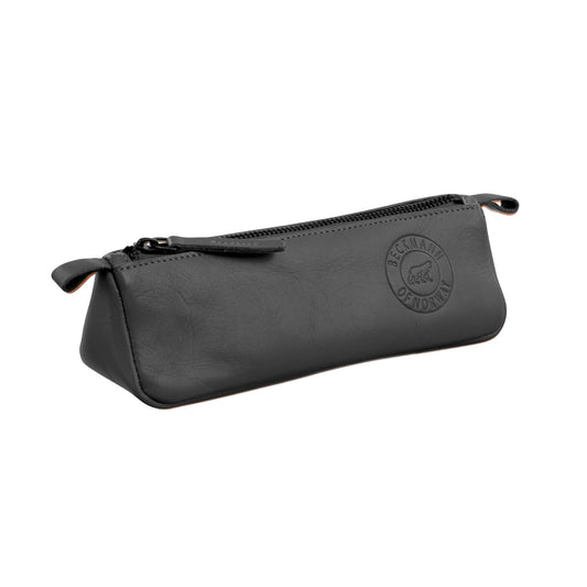 Beckmann Triangulär Pennfodral i Skinn Svart