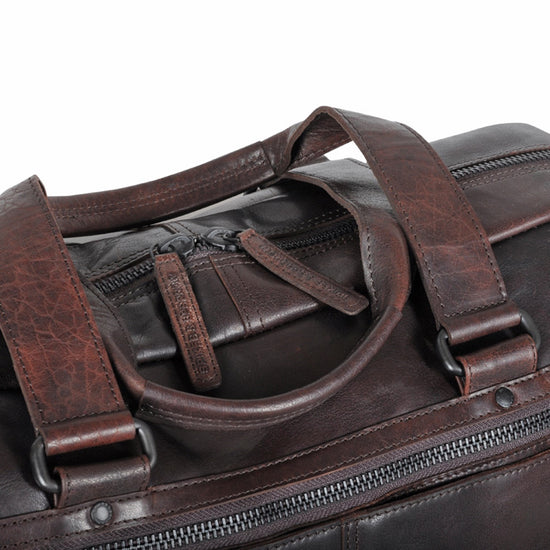 Spikes & Sparrow Weekendbag i Skinn Stor Brandy