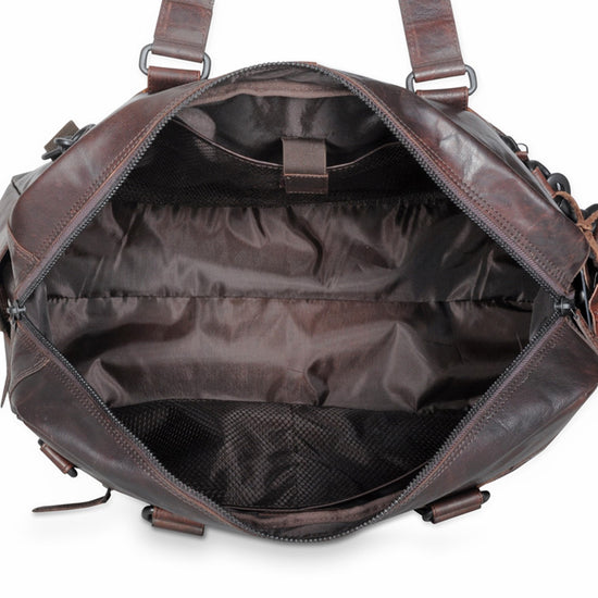 Spikes & Sparrow Weekendbag i Skinn Stor Brandy