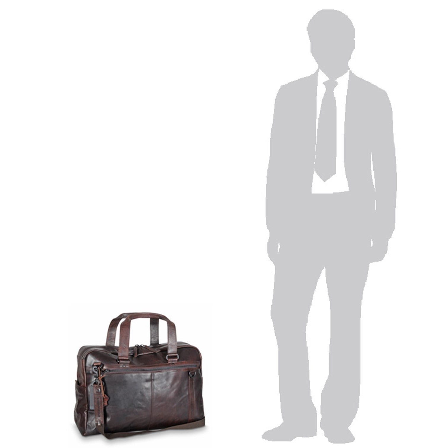 Spikes & Sparrow Weekendbag i Skinn Stor Brandy