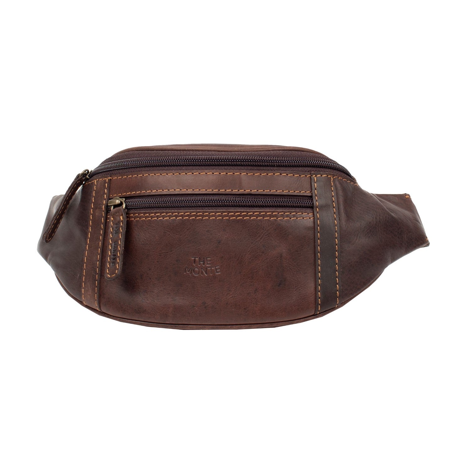The Monte Vintage Bum bag i Skinn Brun