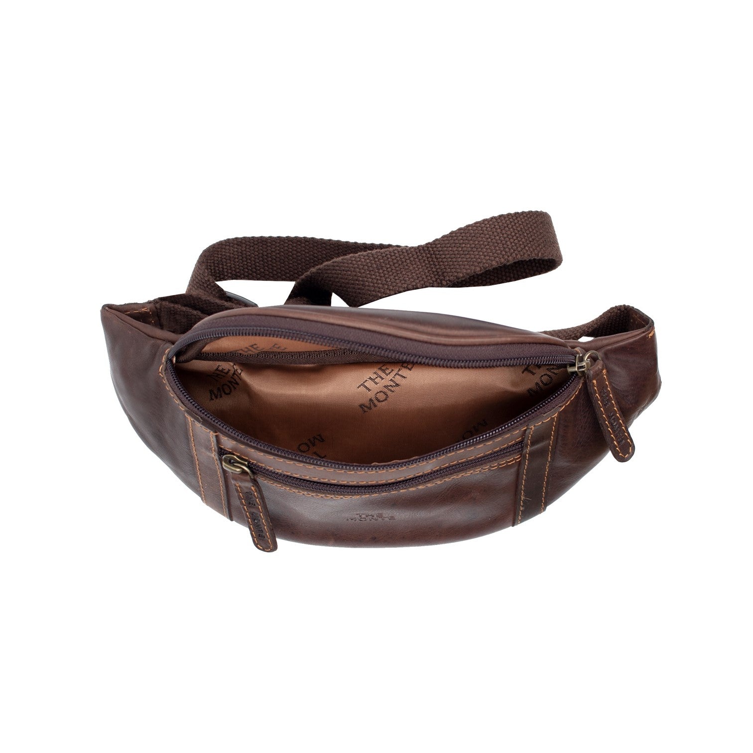 The Monte Vintage Bum bag i Skinn Brun
