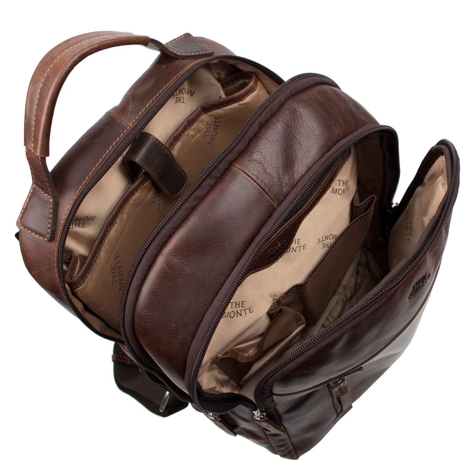 The Monte Datorryggsäck i Skinn Brun