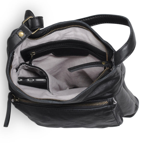 House Of Sajaco Axelremsväska Mellanstor i Skinn Svart