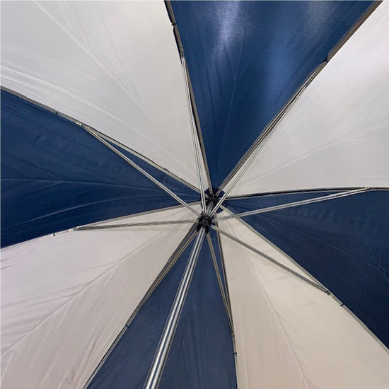 Totes Golf Paraply Raindrops Lång Ljusgrå/Marinblå