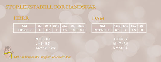 Fingerman Alpacka Herrhandske Hjortskinn Hasselnöt