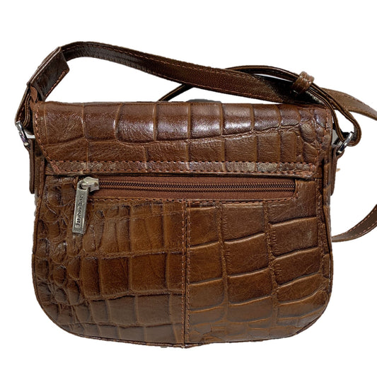 The Monte Croco Axelremsväska i Skinn Liten  Mörkbrun