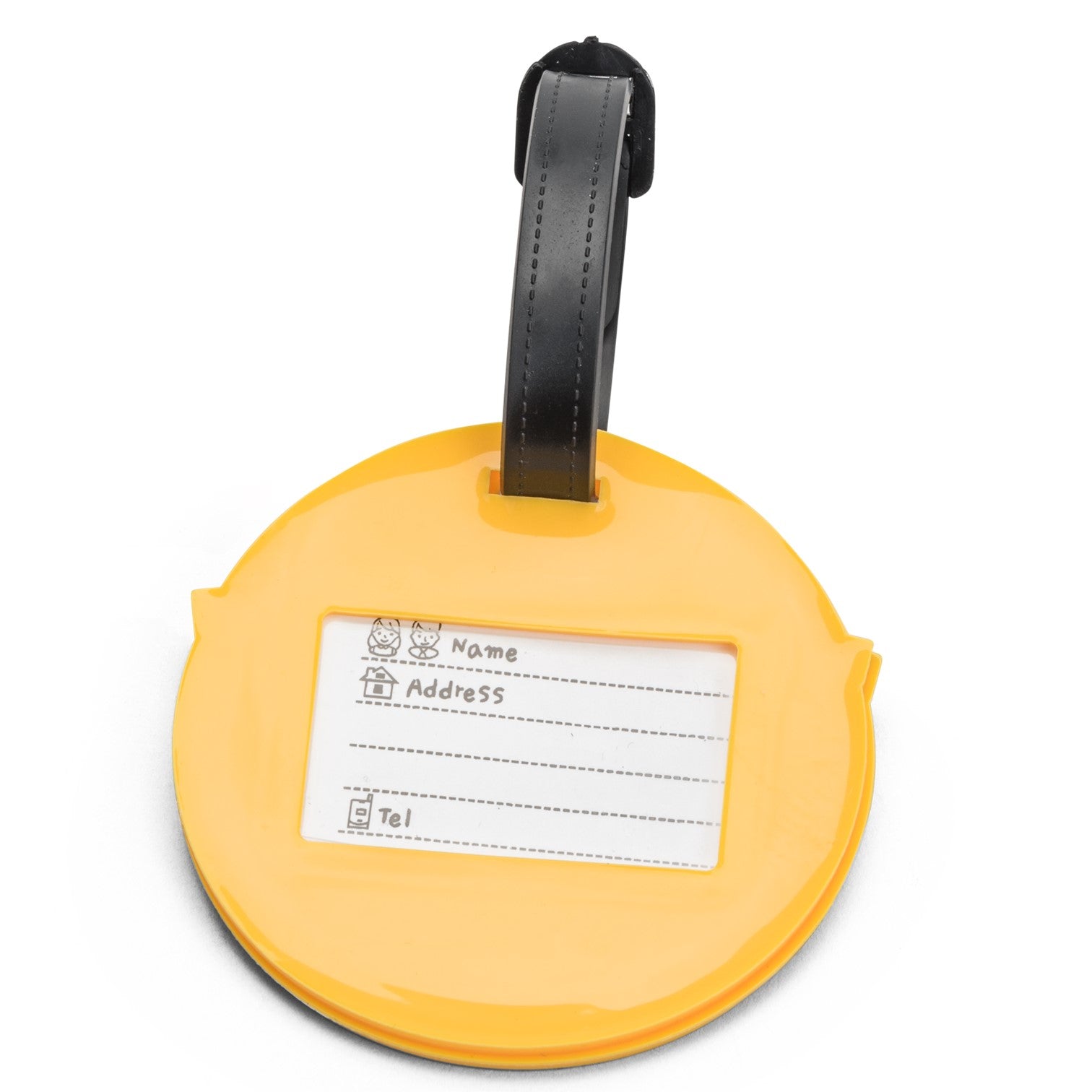 North Pioneer Emoji Smiley Bagagetag Gul