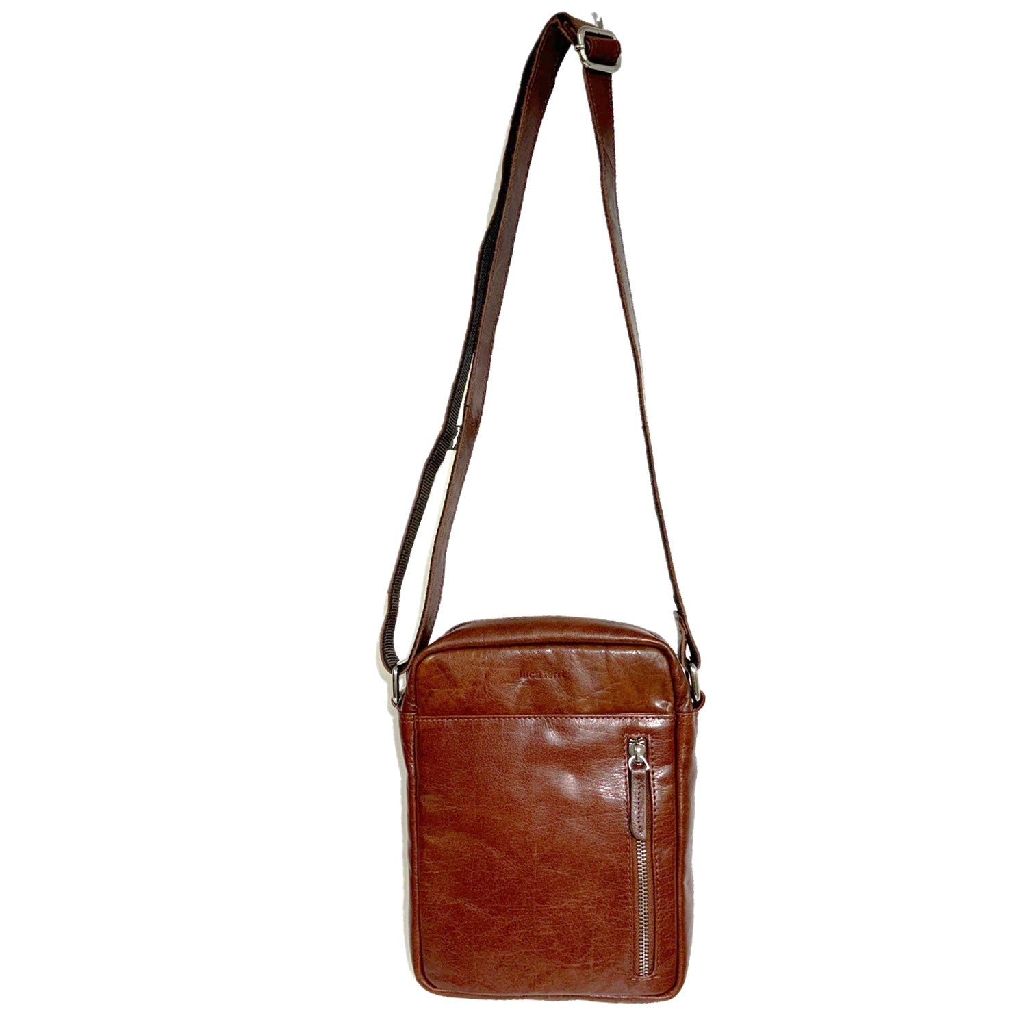 Luca Ferri Lyx Axelremsväska i Skinn Unisex Liten Svart