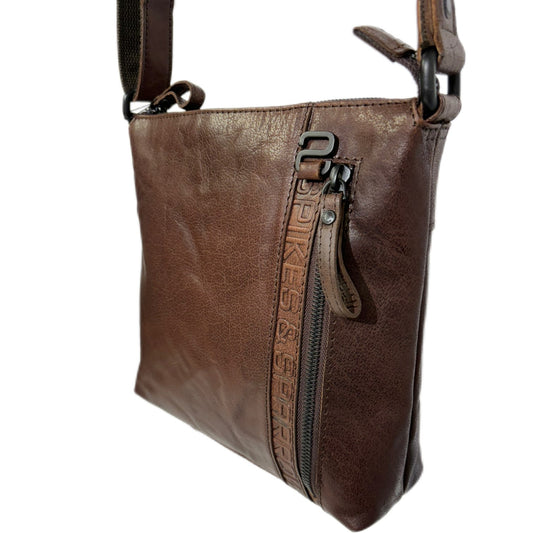 Spikes & Sparrow Lydia Axelremsväska i Skinn Mellanstor Mörkbrun