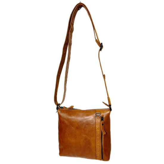 Spikes & Sparrow Lydia Axelremsväska i Skinn Mellanstor Brandy