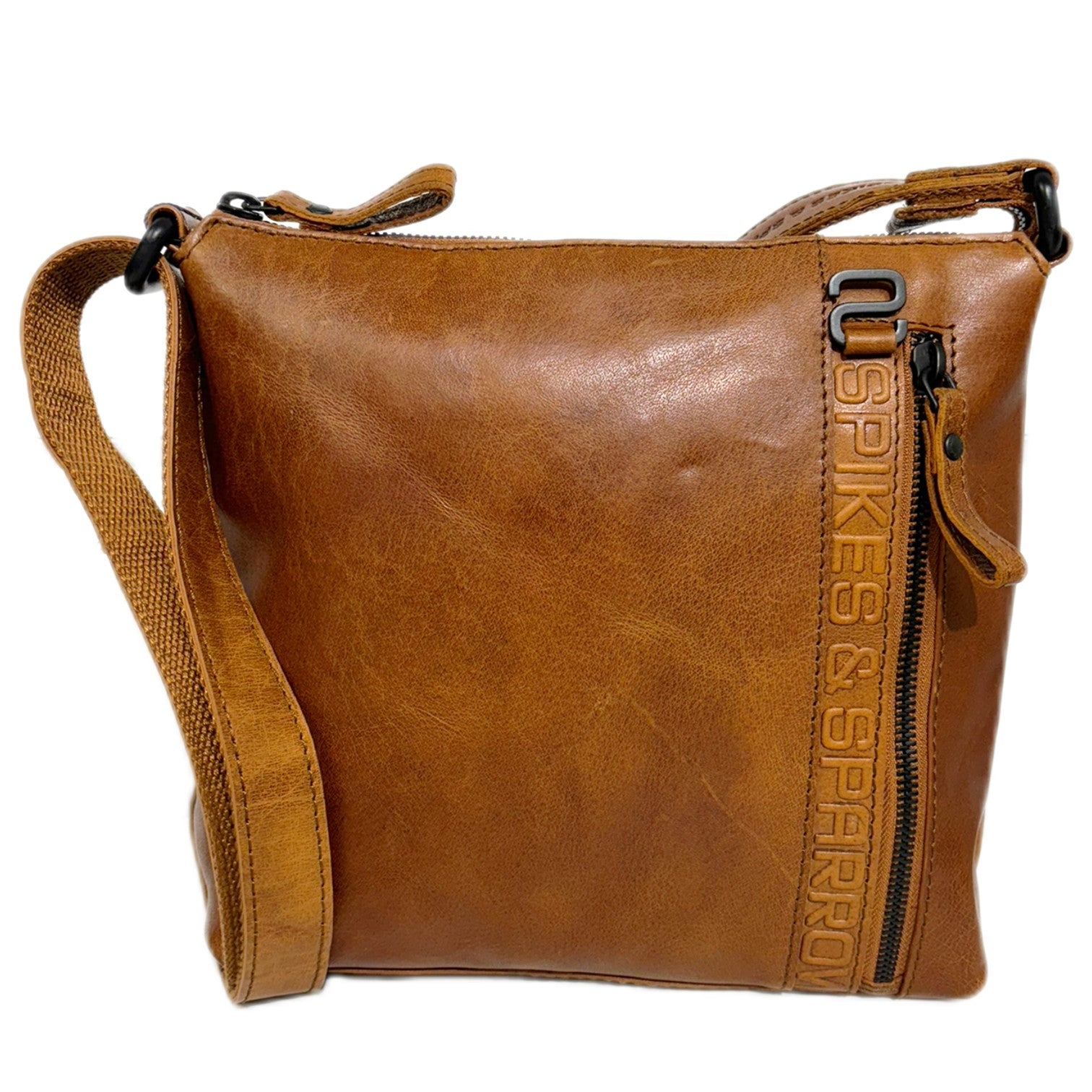 Spikes & Sparrow Lydia Axelremsväska i Skinn Mellanstor Brandy