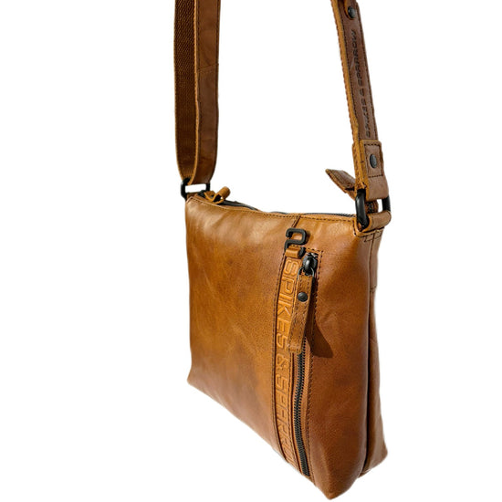 Spikes & Sparrow Lydia Axelremsväska i Skinn Mellanstor Brandy