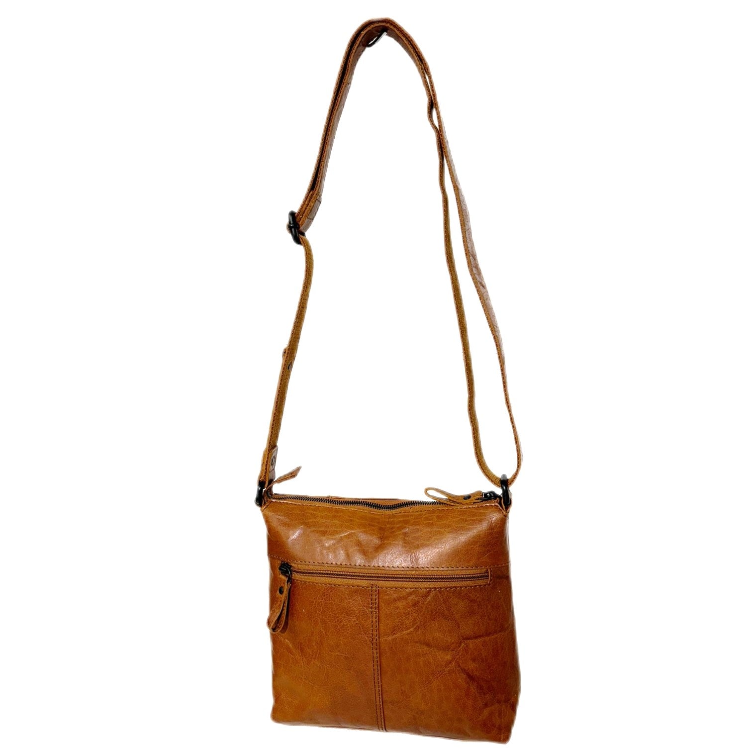 Spikes & Sparrow Lydia Axelremsväska i Skinn Mellanstor Brandy