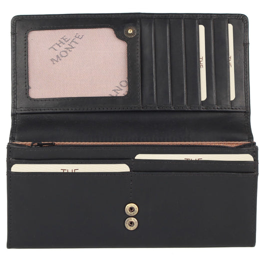 The Monte Vintage Plånbok i Skinn Stor Svart