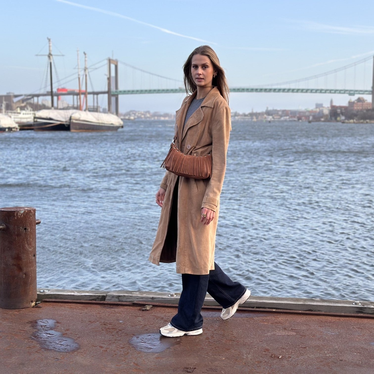 Ulrika Fringes Axelväska Brun