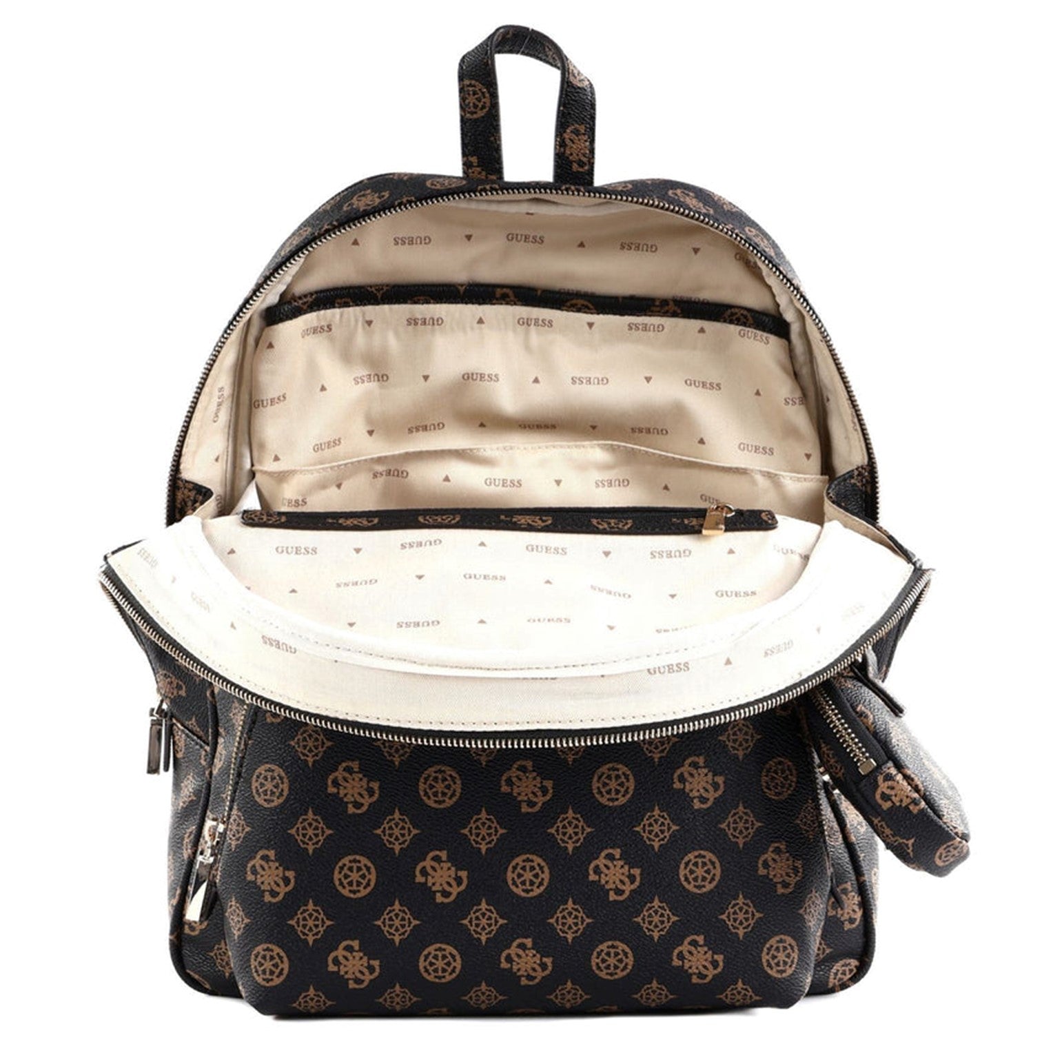 Guess Power Play Ryggsäck Mellanstor Mörkbrun