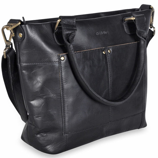 The Monte Handväska Stor i Skinn Brun