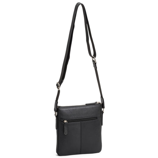 The Monte Unisex Axelremsväska i Skinn Svart
