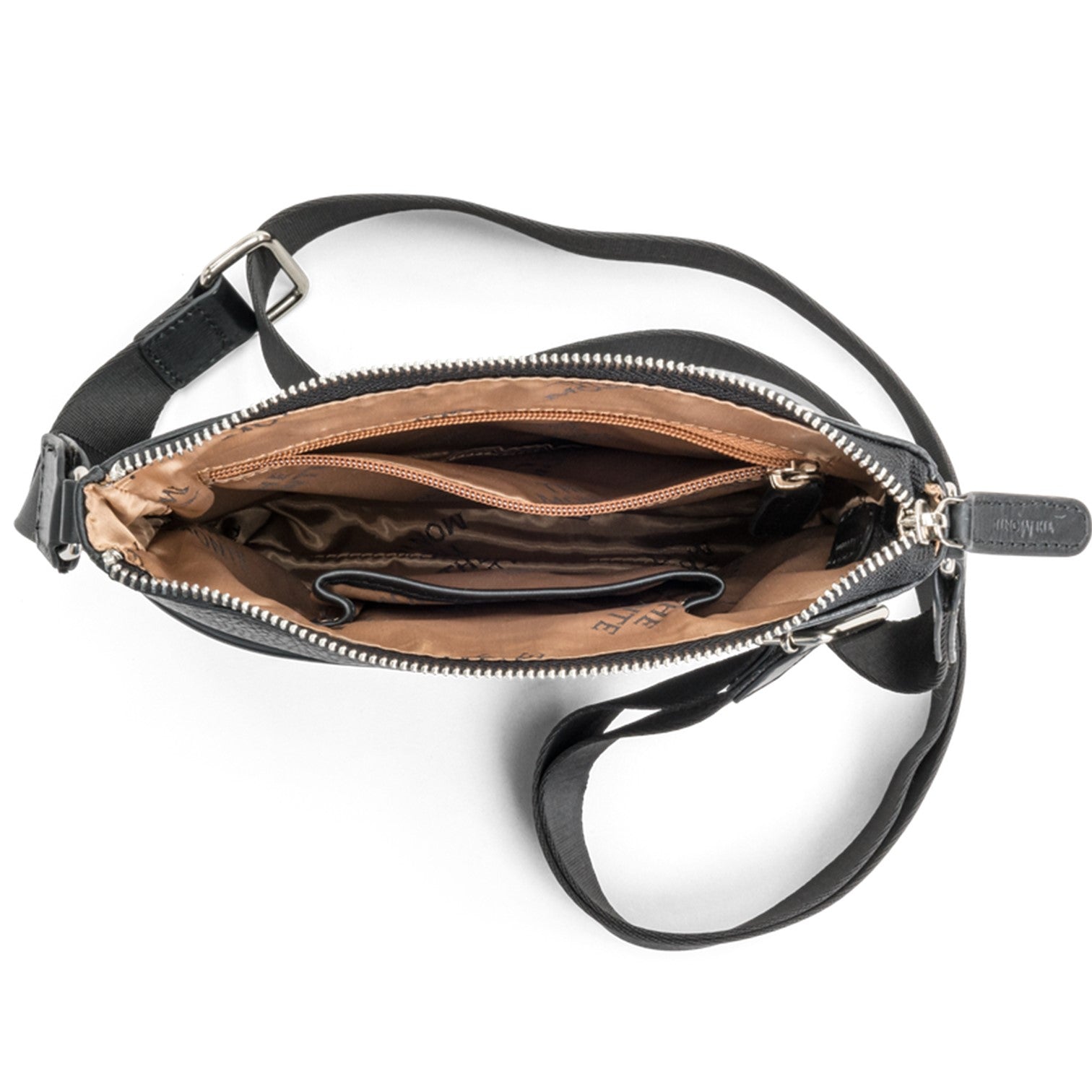 The Monte Unisex Axelremsväska i Skinn Svart