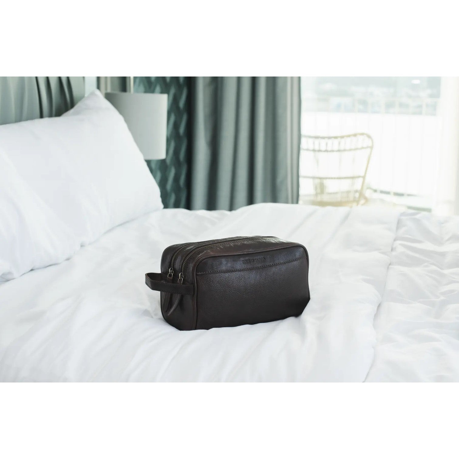 House Of Sajaco 2-Fack Necessär i Skinn Brun