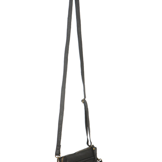 House Of Sajaco 3 Pocket Clutch Väska i Skinn Svart