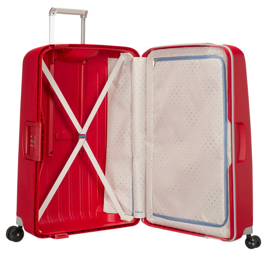 Samsonite S'Cure 81cm Extra Stor Resväska Röd
