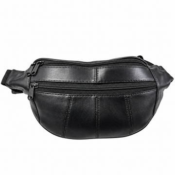Duffy Unisex S -vyölaukku, mustaa nahkaa