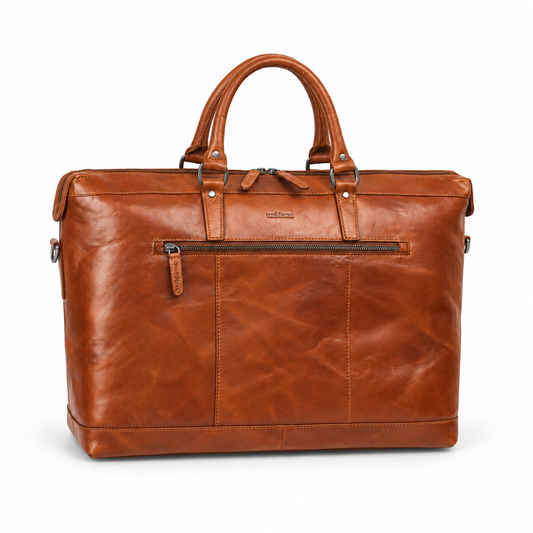 The Monte Berg Weekendbag i Skinn 14" Cognac