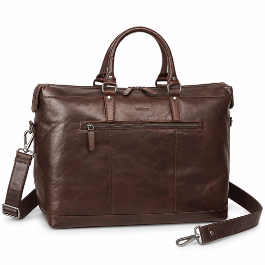 The Monte Berg Weekendbag i Skinn 14" Brun