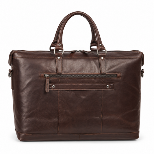 The Monte Berg Weekendbag i Skinn 14" Brun
